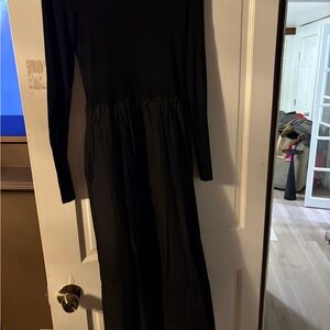 Black Long-Sleeve Maxi Dress - Classic Women's Dress